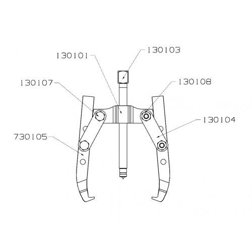 EXTRACTOR FORZA SERIE 7300 MECÁNICO DE 2 PATAS